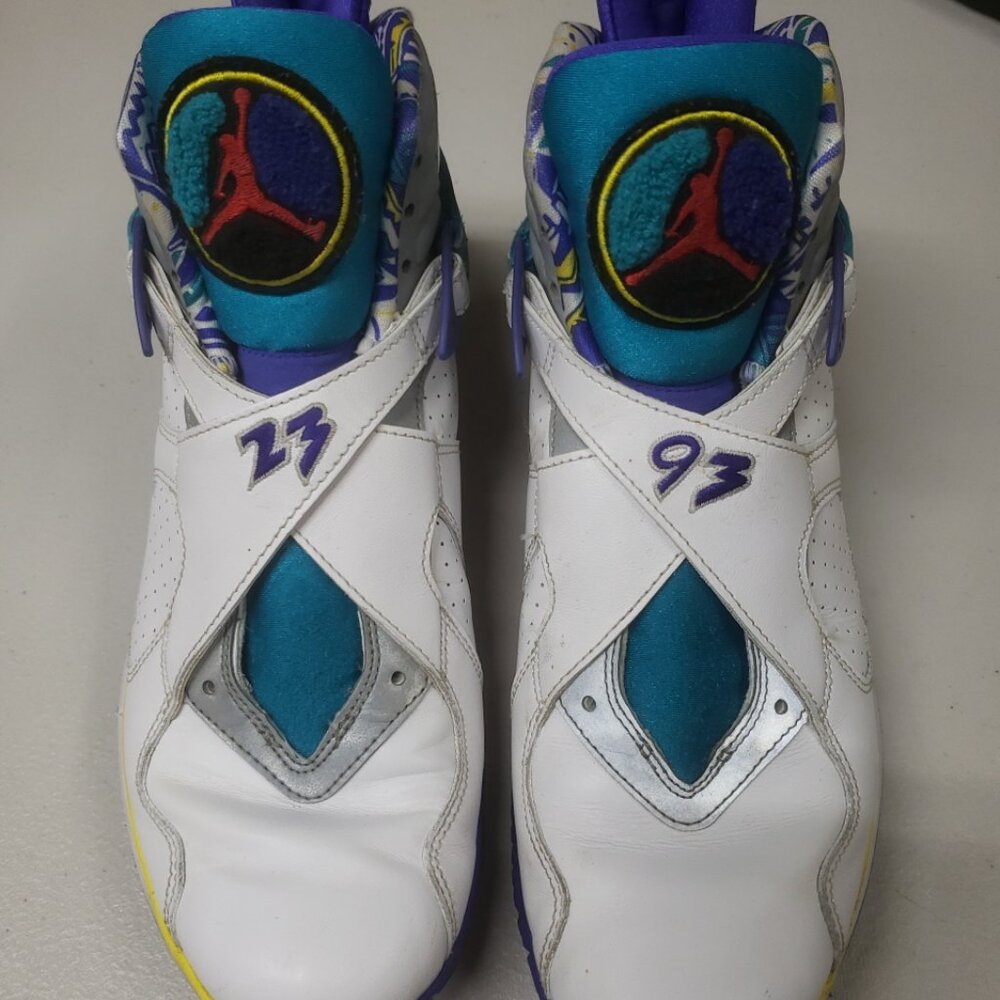 RARE Nike Court Air Zoom Zero Jordan 8 Aqua White Violet Women's 9.5 CQ4481-100